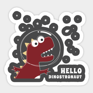 Cute Astronaut dinosaur. Sticker